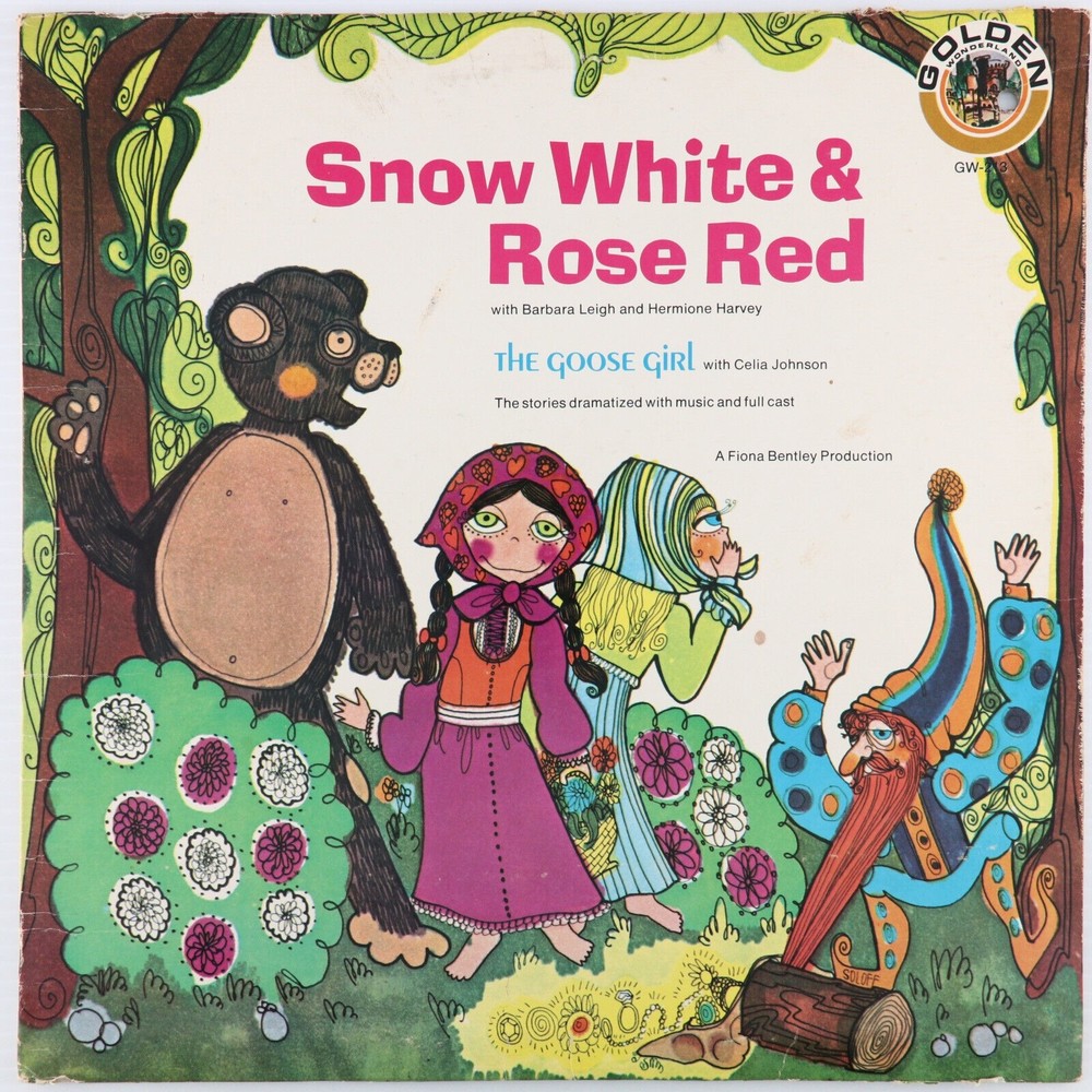 Snow White & Rose Red Golden Wonderland GW-213 LP Vinyl Record 1968 Reissue RARE
